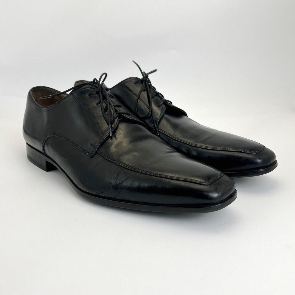 Santoni Pritchard Dress Shoes Mens Sz 9 D Apron Toe Lot Of 2 Black/Brown READ - Picture 11 of 16